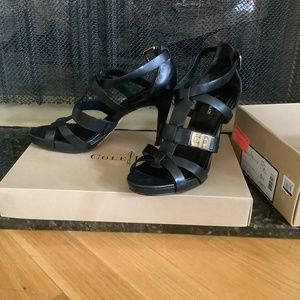 Cole Haan Marine Air black high heel sandals. Size 6